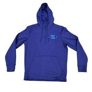 Under Armour Hoodie Mens Fleece 1/2 Zip Training Smalt Emotion Blue Size Small